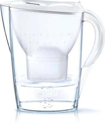 Brita - Wasserfilterkanne Marella Weiß XL + 1 Maxtra Filterkartusche 3,5L
