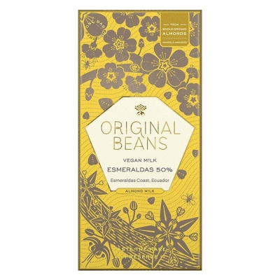 Kurzes Haltbarkeitsdatum: Original Beans - Esmeraldas Vegan Mandel - 50% Mandelmilchschokolade