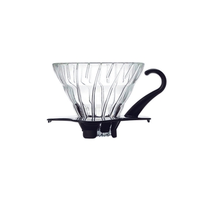 Hario V60 Dripper - Glas Schwarz - Größe 01