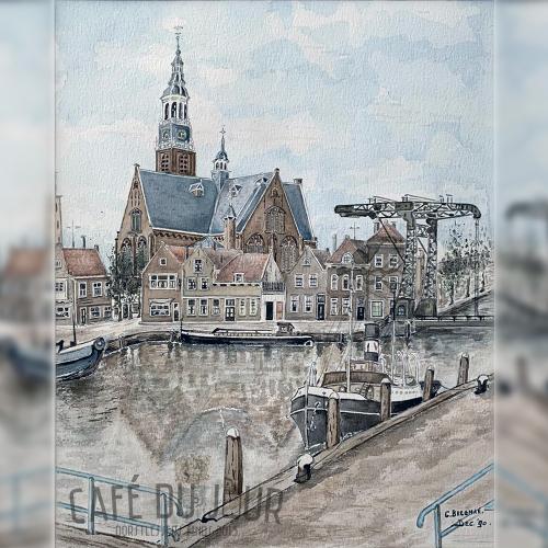 Kircheninsel in Maassluis, gemalt von Cees Bregman